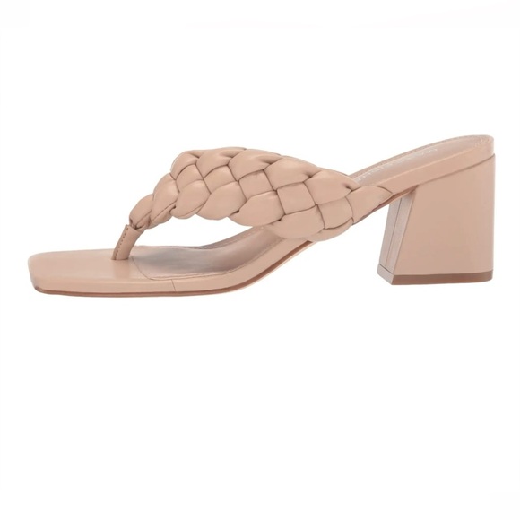 NIB Marc Fisher Galynite Braided Thong Heel Sandals 9M - Picture 2 of 12